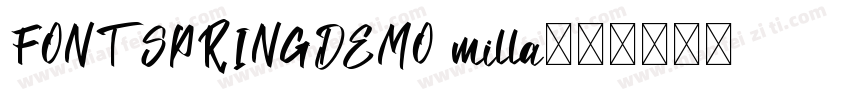 FONTSPRINGDEMO milla字体转换